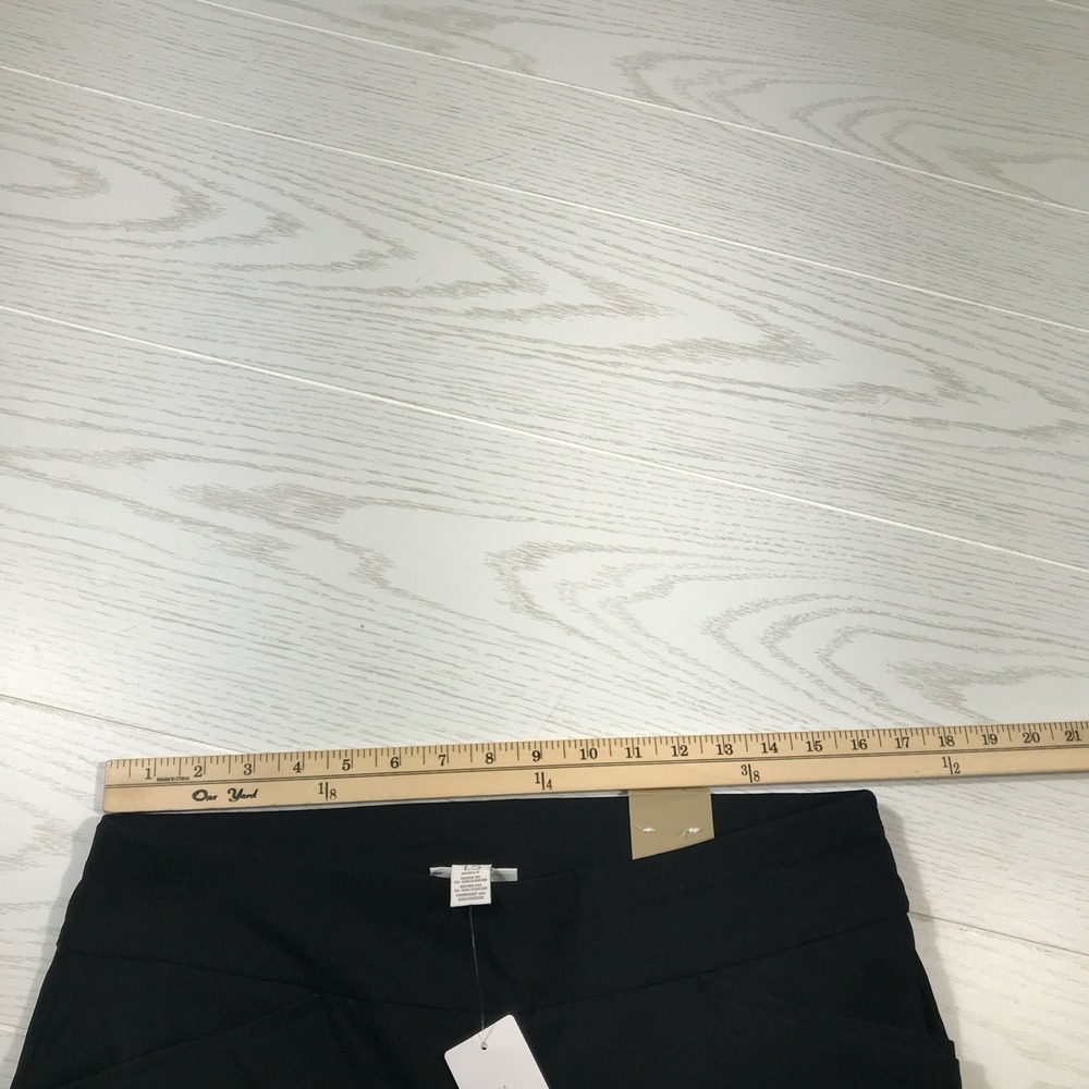 Chico's Perfect Stretch Slim Ankle Pants Women 10 Black Pull On High Rise New - Picture 3 of 16